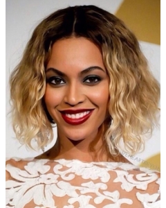 Beyonce Knowles Classic 100% Human Hair Short Wavy Lace Wig about 12 Inches Beyonce Knowles Classic 100% Human Hair Short Wavy Lace Wig about 12 Inches