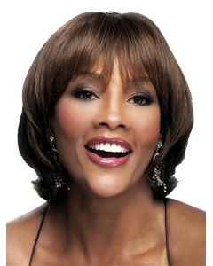 Durable Brown Wavy Chin Length African American Wigs Durable Brown Wavy Chin Length African American Wigs