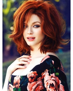 Discount Chin Length Wavy Lace Front Copper Wigs 14 Inch Discount Chin Length Wavy Lace Front Copper Wigs 14 Inch