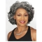 Dip Grey Lady Chin Length Capless Human Wigs