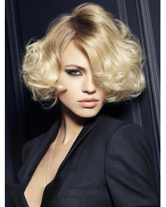 Blonde Wavy Synthetic Tempting Short Wigs Blonde Wavy Synthetic Tempting Short Wigs