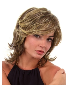 Lace Front Wavy Synthetic Pleasing Medium Wigs