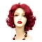 12 Inches Wavy Red Lace Front Human Wigs