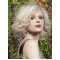 Young Fashion Platinum Blonde Wavy Elegent Full Lace Synthetic Wigs