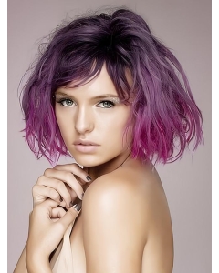 Wavy Lace Front Purple 100% Indian Remy Hair Ombre Wigs Wavy Lace Front Purple 100% Indian Remy Hair Ombre Wigs