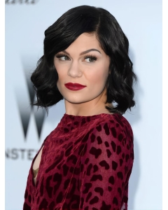 Gorgeous Black Wavy Chin Length Jessie J Wigs Gorgeous Black Wavy Chin Length Jessie J Wigs