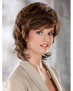 Tempting Brown Wavy Chin Length Classic Wigs Tempting Brown Wavy Chin Length Classic Wigs