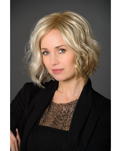 Monofilament Synthetic 10" Wavy Blonde Chin Length Bob Style Wig Monofilament Synthetic 10" Wavy Blonde Chin Length Bob Style Wig