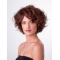 Bobs 10" Wavy Red Synthetic Monofilament Medium Wigs