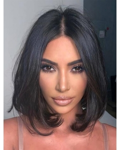 Chin Length 12" Wavy Bobs Lace Front Kim Kardashian Wigs Chin Length 12" Wavy Bobs Lace Front Kim Kardashian Wigs