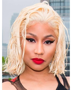 Blonde 12" Wavy Without Bangs Chin Length Nicki Minaj Wigs Blonde 12" Wavy Without Bangs Chin Length Nicki Minaj Wigs