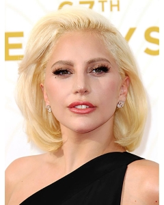 Wavy Blonde Lace Front Chin Length Bobs Lady Gaga Wigs Wavy Blonde Lace Front Chin Length Bobs Lady Gaga Wigs