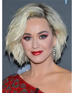 Wavy Grey Lace Front Chin Length Bobs Katy Perry Wigs Wavy Grey Lace Front Chin Length Bobs Katy Perry Wigs