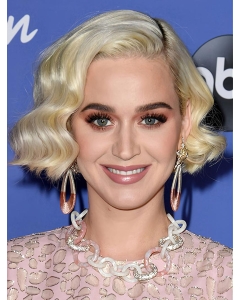 Wavy Blonde Full Lace Chin Length Bobs Katy Perry Wigs Wavy Blonde Full Lace Chin Length Bobs Katy Perry Wigs
