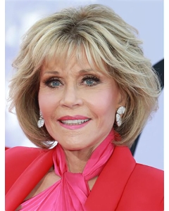 Blonde 12" Wavy Bobs Chin Length Jane Fonda Wigs Blonde 12" Wavy Bobs Chin Length Jane Fonda Wigs