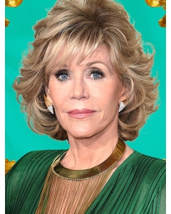 Blonde 12" Wavy Layered Chin Length Jane Fonda Wigs Blonde 12" Wavy Layered Chin Length Jane Fonda Wigs