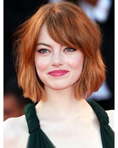 12" Capless Chin Length Auburn Bobs Emma Stone Wigs 12" Capless Chin Length Auburn Bobs Emma Stone Wigs