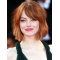 12" Capless Chin Length Auburn Bobs Emma Stone Wigs