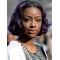 12" Lace Front Chin Length Black to Purple Bobs Justine Skye Wigs