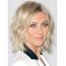 12" Capless Chin Length Remy Human Hair Wavy Julianne Hough Wigs