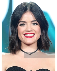 Chin Length Full Lace Remy Human Hair Wavy 12" Lucy Hale Wigs Chin Length Full Lace Remy Human Hair Wavy 12" Lucy Hale Wigs