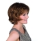 Soft Brown Wavy Chin Length Bob Wigs