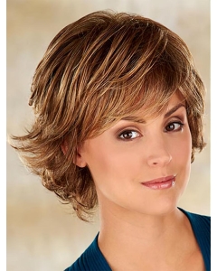 Glamorous Synthetic Brown Wavy Medium Wigs Glamorous Synthetic Brown Wavy Medium Wigs