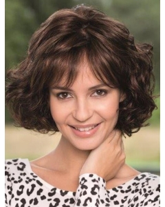 Shining Brown Wavy Chin Length Remy Human Lace Wigs Shining Brown Wavy Chin Length Remy Human Lace Wigs
