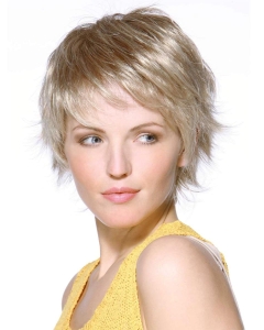 Boycuts Comfortable Blonde Wavy Medium Wigs Boycuts Comfortable Blonde Wavy Medium Wigs