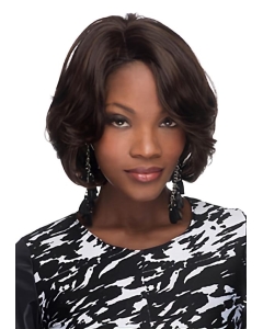 Brown Wavy Synthetic Natural Medium Wigs Brown Wavy Synthetic Natural Medium Wigs