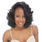 Trendy Brown Wavy Chin Length African American Wigs