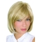 Gentle Blonde Wavy Chin Length Lace Wigs