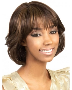 Brown Wavy Synthetic Modern Medium Wigs Brown Wavy Synthetic Modern Medium Wigs