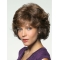 Brown Suitable Wavy Remy Human Hair Medium Wigs