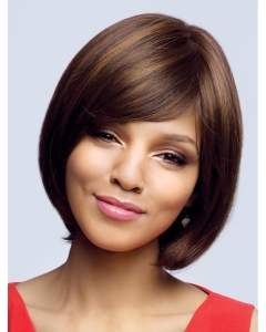 Brown Wavy Remy Human Hair Hairstyles Medium Wigs Brown Wavy Remy Human Hair Hairstyles Medium Wigs