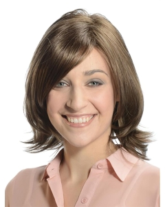 Fashionable Brown Wavy Chin Length Glueless Lace Front Wigs Fashionable Brown Wavy Chin Length Glueless Lace Front Wigs