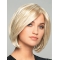 10" Chin Length Straight Platinum Blonde Synthetic Monofilament Wigs Designed