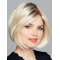 Chin Length Straight Ombre/2 tone Monofilament Bobs Ladies Synthetic Wigs