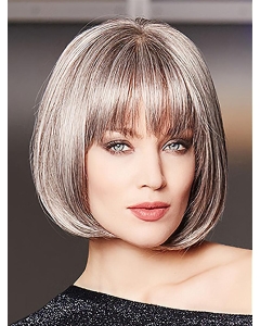 Chin Length Straight Platinum Blonde Monofilament Bobs High Quality Synthetic Wigs Chin Length Straight Platinum Blonde Monofilament Bobs High Quality Synthetic Wigs
