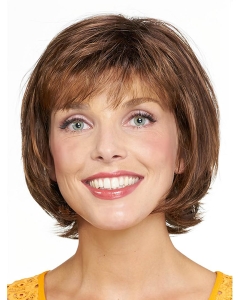 Chin Length Capless Brown Straight 10" Synthetic Medium Wigs For Women Chin Length Capless Brown Straight 10" Synthetic Medium Wigs For Women