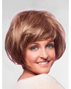 Chin Length 10" Monofilament Blonde Straight Short Bob Hairstyles Chin Length 10" Monofilament Blonde Straight Short Bob Hairstyles