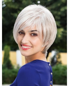 Monofilament Grey Synthetic 10" Chin Length Bob Hairstyles Monofilament Grey Synthetic 10" Chin Length Bob Hairstyles