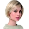 Monofilament Platinum Blonde Chin Length Straight 10" Bobs Best Synthetic Wigs