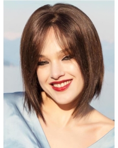 Monofilament 12" Straight Chin Length Human Hair Wigs True Monofilament 12" Straight Chin Length Human Hair Wigs True