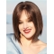 Monofilament 12" Straight Chin Length Human Hair Wigs True