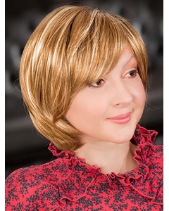 Monofilament Blonde Chin Length Straight 10" Bobs Good Quality Synthetic Wigs Monofilament Blonde Chin Length Straight 10" Bobs Good Quality Synthetic Wigs