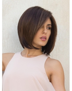 Brown Chin Length Straight Bob The Most Natural Looking Capless Wig Brown Chin Length Straight Bob The Most Natural Looking Capless Wig