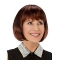 Copper Straight 10" Synthetic Bobs Monofilament Wigs For Women