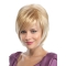 Straight 8" Blonde Synthetic Bobs Medium Wigs