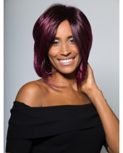 Flexibility Chin Length Straight Purple Bobs African American Wigs Flexibility Chin Length Straight Purple Bobs African American Wigs